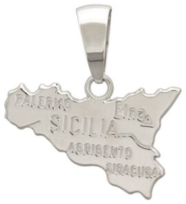 Orleo – REF508 : Pendentif Mixte Argent rhodié – Sicile Orleo – REF508 : Pendentif Mixte Argent rhodié – Sicile