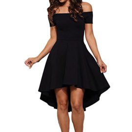 SUNNOW-Robe-Femme-Epaule-Nue-Col-Bateau-Manches-Courtes-Taille-Haute-Robe-Soire-Cocktail-Formelles-Swing-Robe-Robe-de-Soire-Manche-Bateau-0