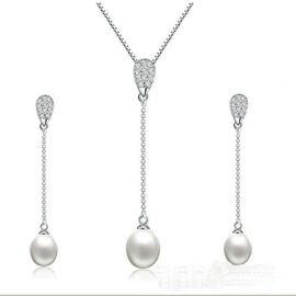 Sabrina eau Dorp Forme 925 collier pendentif Argent Avec haut Luster AAA 1cm culture d’eau douce White Pearl et zircon Bijoux pour les femmes. Longueur de la cha?ne: 45cm. Sabrina eau Dorp Forme 925 collier pendentif Argent Avec haut Luster AAA 1cm culture d’eau douce White Pearl et zircon Bijoux pour les femmes. Longueur de la cha?ne: 45cm. 4