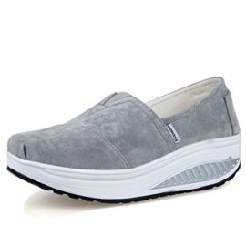 Solshine Women’s Suede Solid Slip On Loafers Wedge Running Shoes Platform Solshine Women’s Suede Solid Slip On Loafers Wedge Running Shoes Platform