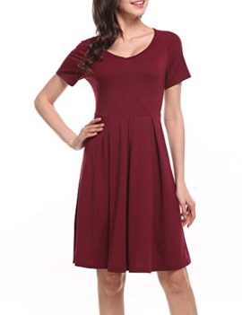 Vessos Femme Robe De Cocktail Col Rond Trapèze Manches Courtes Vessos Femme Robe De Cocktail Col Rond Trapèze Manches Courtes 2