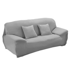 WINOMO 3 places haute élasticité anti-acariens chaise housses canapé couverture Housse canapé (gris) WINOMO 3 places haute élasticité anti-acariens chaise housses canapé couverture Housse canapé (gris)