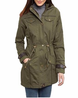 Auxo-Veste-Longue-Sweats--Capuche-Taille-Militaire-Veste-Manteau-Parka-0