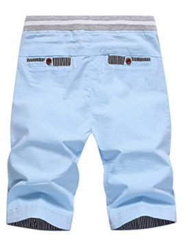 Bermuda-Short-Homme-En-Coton-Taille-Elastique-Corde-De-Serrage-Pour-Lt-2017-Nouvelle-Collection-0-0