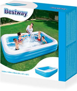 Bestway De Luxe Piscine familiale 3 boudins Bleu 305 x 183 cm Hauteur 56 cm Bestway De Luxe Piscine familiale 3 boudins Bleu 305 x 183 cm Hauteur 56 cm 4