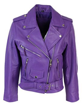 Blouson-cuir-perfecto-femme-style-Brando-biker-motard-couleur-violet-0