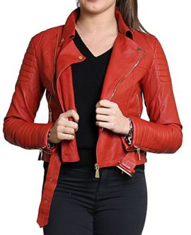 Diana Femmes Nouvelles Faux Cuir Or ou Metal Button Zip Crop Ladies Biker Veste Manteau Diana Femmes Nouvelles Faux Cuir Or ou Metal Button Zip Crop Ladies Biker Veste Manteau 5