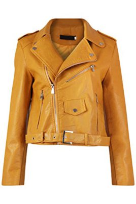 Diana Femmes Nouvelles Faux Cuir Or ou Metal Button Zip Crop Ladies Biker Veste Manteau Diana Femmes Nouvelles Faux Cuir Or ou Metal Button Zip Crop Ladies Biker Veste Manteau 2