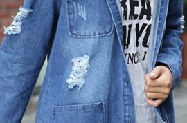 Femmes-Manches-Longues-Veste-En-Jean-Longue-Section-Manteau-0-1