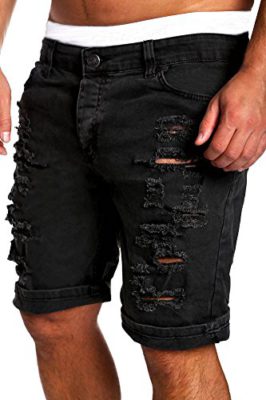 Homme-Shorts-Jeans-Cargo-Pantalon-Bermuda-Court-0