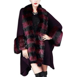 KAXIDY Grand Manteau Femme Fausse Fourrure Manteaux Veste Poncho Femme Cape Fourrure Pardessus KAXIDY Grand Manteau Femme Fausse Fourrure Manteaux Veste Poncho Femme Cape Fourrure Pardessus