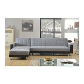 LUXURY-Canap-dangle-convertible-3-places-Angle-rversible-220x190x81-cm-Simili-et-microfibre-Noir-et-gris-0