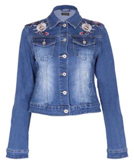 Lavé Détail Denim Blouson pour Femmes Lavé Détail Denim Blouson pour Femmes