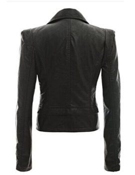 Legou Femme Veste à cuir artificiel style motard Legou Femme Veste à cuir artificiel style motard 3