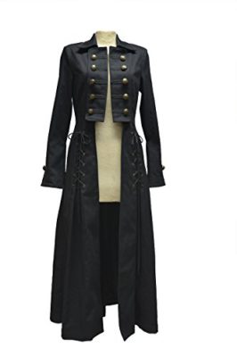 Manteau-long-steampunk-Gothique-Aristocrate-Femme-militaire-Noir-m070082-Pentagramme-0