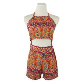 Minetom-Femmes-Et-Jumpsuit-Bohme-Floral-Backless-Mousseline-de-Soie-Moulantes-Salopettes-Pantalon-Court-Combishort-0-3