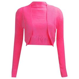 NEW-LADIES-PLAIN-LONG-SLEEVE-KNITTED-BOLERO-WOMENS-SHRUG-CARDIGAN-TOP-0