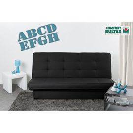 Posh-banquette-clic-clac-convertible-lit-bultex-3-places-simili-noire-0