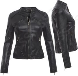 SS7-Femmes-Veste-Motard-Simili-Cuir-Noir-Sizes-8-pour-16-0-0