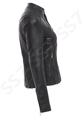 SS7-Femmes-Veste-Motard-Simili-Cuir-Noir-Sizes-8-pour-16-0-1