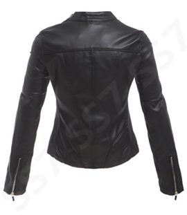 SS7-Femmes-Veste-Motard-Simili-Cuir-Noir-Sizes-8-pour-16-0-2