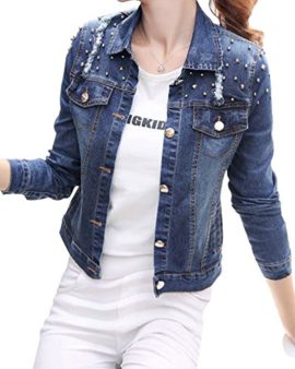 SaiDeng-Femme-Manche-Longue-Dchir-Court-Veste-En-Jean-Rivet-Dcoration-0