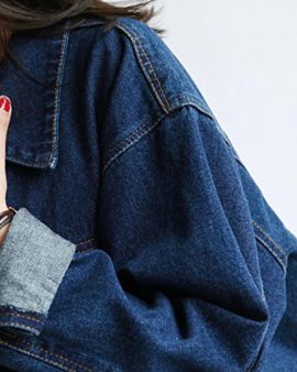 SaiDeng-Femme-Veste-En-Jean–Manches-Longues-Loose-Bf-Style-Denim-Manteau-0-2