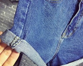 SaiDeng-Femmes-Vintage-Taille-Haute-Courts-Jeans-Denim-Shorts-Avec-Ceinture-0-2