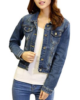 SaiDeng-Veste-En-Jean-Slim-Single-Breasted-Manches-Longues-Femme-0