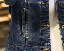 SaiDeng-Veste-En-Jean-Slim-Single-Breasted-Manches-Longues-Femme-0-3