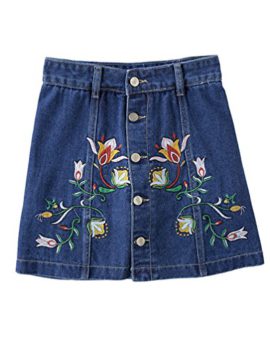 Sentao-Femmes-t-Jupe-Pantalon-Court-de-Broderie-Fleur-Button-Front-Jeans-Hot-Shorts-0