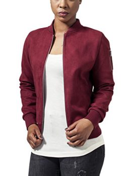 Urban-Classics-Ladies-Imitation-Suede-Bomber-Jacket-Blouson-Femme-0