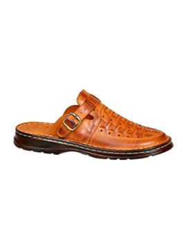 Veritable-Cuir-De-Bison-Confortable-Chaussures-Pour-Homme-Avec-En-Forme-Orthopedique-Sandales-Modele-8031-0