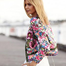 Veste-FemmeKolylong-Femmes-Imprim-Floral-Veste-Courte–Manches-Longues-Outwear-0-3