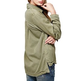 Yodensity-Femme-Veste-Blouson-Jacket-Bomber-Mode-Automne-Hiver-De-Style-Uniforme-Militaire-Noir-Vert-0-3