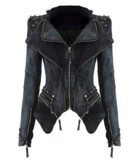 ZEARO-Novelle-Style-Femme-Manteau-Jean-De-Soire-Epaulette-De-Rivet-Veste-Zipper-Up-Jacket-Denim-Casual-0-1