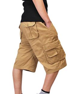 ZKOO-Hommes-Cargo-Shorts-Pantacourt-Court-Et-Outdoor-Shorts-Court-Pantalon-de-Travail-Multi-Poches-Loisir-Et-SANS-CEINTURE-0