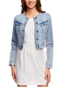 oodji Ultra Femme Veste en Jean Courte oodji Ultra Femme Veste en Jean Courte