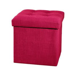 2 en 1 Pouf et Coffre de rangement – coloris ROSE 2 en 1 Pouf et Coffre de rangement – coloris ROSE