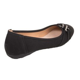 Ballerines noir simili cuir grandes pointures femme 41 – 44 semelle intérieure cuir & boucle décorative argentée strass- Ballerines noir simili cuir grandes pointures femme 41 – 44 semelle intérieure cuir & boucle décorative argentée strass- 4