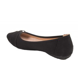 Ballerines noir simili cuir grandes pointures femme 41 – 44 semelle intérieure cuir & boucle décorative argentée strass- Ballerines noir simili cuir grandes pointures femme 41 – 44 semelle intérieure cuir & boucle décorative argentée strass- 5