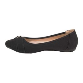 Ballerines noir simili cuir grandes pointures femme 41 – 44 semelle intérieure cuir & boucle décorative argentée strass- Ballerines noir simili cuir grandes pointures femme 41 – 44 semelle intérieure cuir & boucle décorative argentée strass- 6