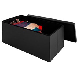 Banc pliable en MDF avec rangement – Siège Repose-pied Pouf 80x40x40cm Banc pliable en MDF avec rangement – Siège Repose-pied Pouf 80x40x40cm 3