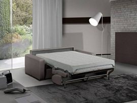 Canap-lit-3-places-MASTER-convertible-ouverture-RAPIDO-140-cm-Cuir-Eco-Taupe-MATELAS-18-CM-INCLUS-0-0