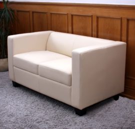 Canap-sofa-M65-2-places-137x75x70cm-simili-cuir-crme-0-0