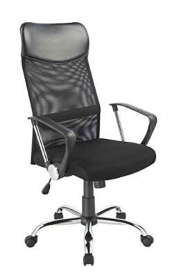 Chaise-De-Bureau-Noir-0341-Fauteuil-De-Chef-Ergonomique-Mesh-Fonction-Dinclinaison-Pivotante-0-1