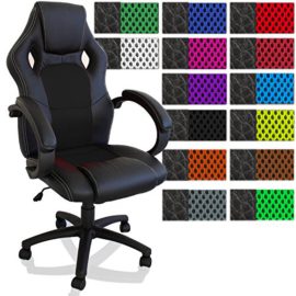 Chaise Fauteuil siège de bureau racing sport ergonomique inclinable accoudoirs rembourrés, de 14 couleurs différentes, Lift SGS contrôlé Chaise Fauteuil siège de bureau racing sport ergonomique inclinable accoudoirs rembourrés, de 14 couleurs différentes, Lift SGS contrôlé 2