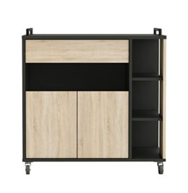 Chariot-de-cuisineArmoire-en-chne-et-noir-10-0