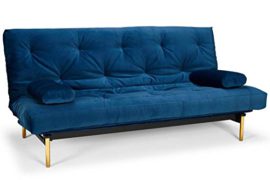 Clic Clac FRIGGA Velvet_Royal Blue design capitonné convertible lit 140*200 cm Clic Clac FRIGGA Velvet_Royal Blue design capitonné convertible lit 140*200 cm