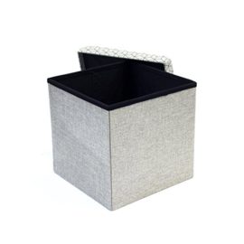 Coffre rangement pouf tissu Coffre rangement pouf tissu 3